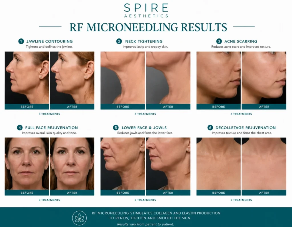 RF Microneedling Skin tightening Glasgow results