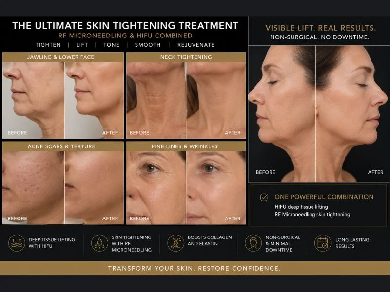Results of combined treatment for the ultimate skin tightening treatment Glasgow